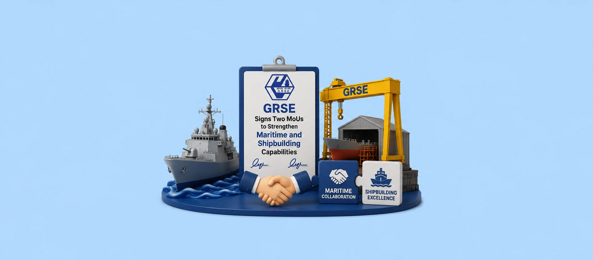 GRSE Signs Two MoUs to Strengthen Maritime and Shipbuilding Capabilities
