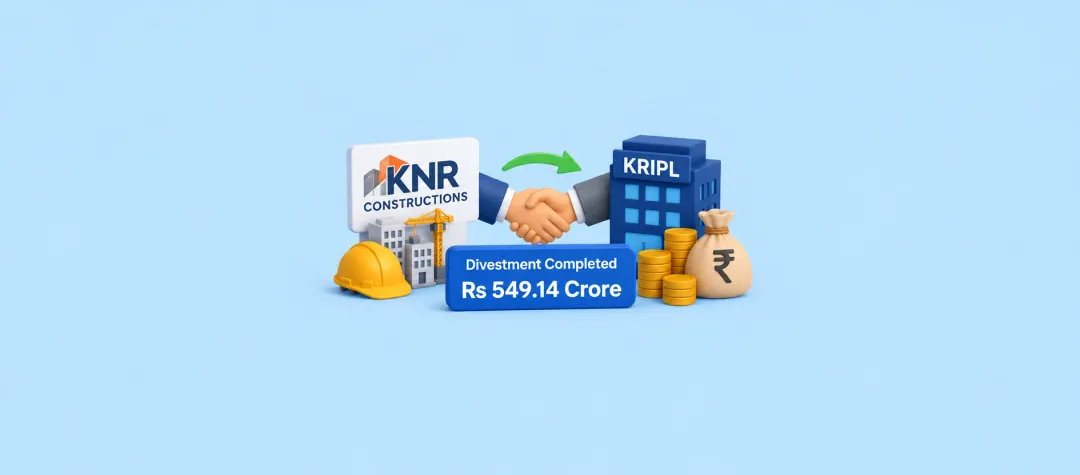 KNR Constructions Completes KRIPL Divestment for Rs 549.14 Crore