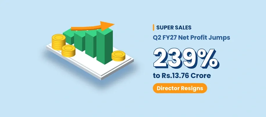 Super Sales Q2 FY27 Net Profit Jumps 239% to Rs.13.76 Crore; Director Resign