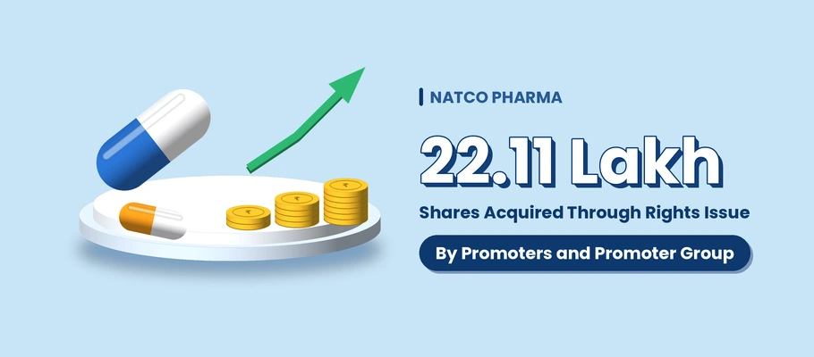 Natco Pharma Promoters and Promoter Group Acquire 22.11 Lakh Shares Through Rights Issue